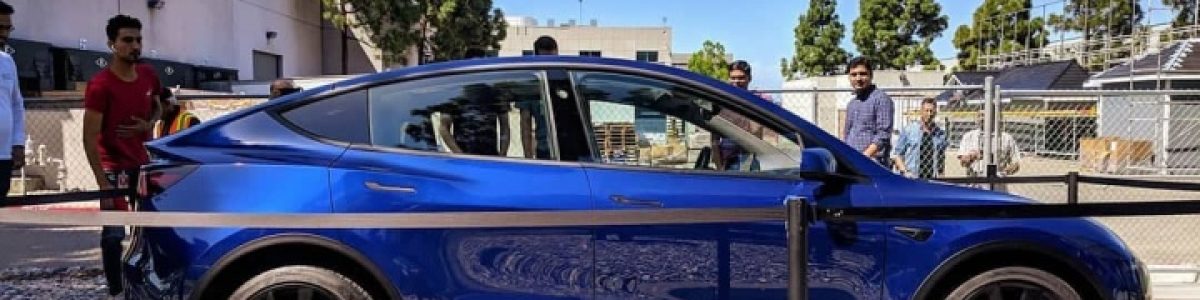 Tesla Model Y já está em exibição fora da fábrica, nos Estados Unidos