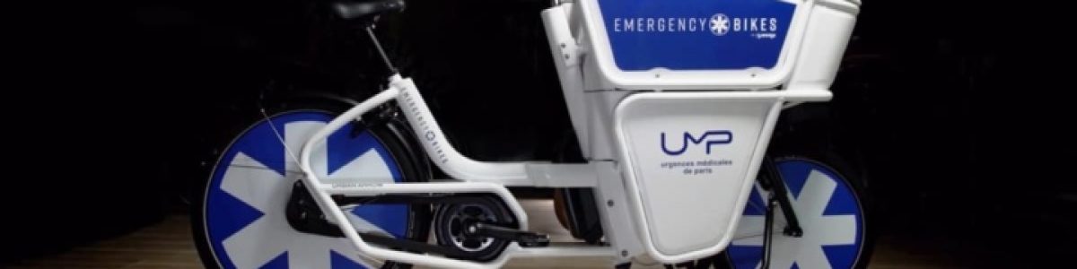 Ambulância que é uma bicicleta elétrica já chegou às ruas de Paris