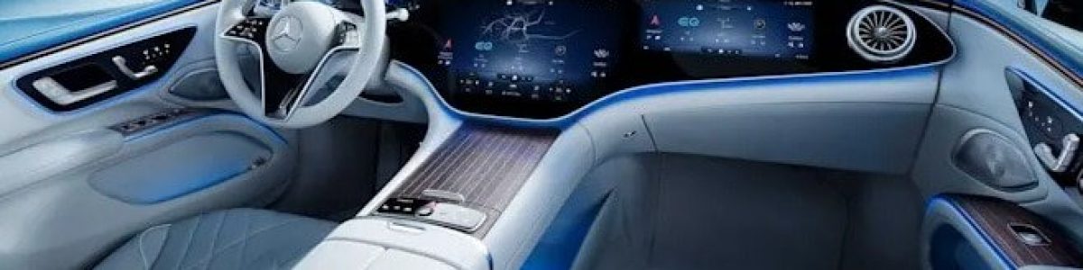 Interior EQS da Mercedes-Benz mistura de luxo e alta tecnologia