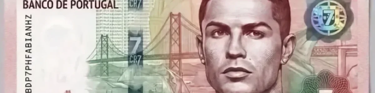 Nota de 7€ a homenagear Cristiano Ronaldo é falsa, alerta Banco de Portugal