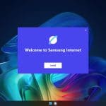 Samsung Internet, bem-vindo à instalação do navegador para dispositivos Samsung, com uma interface moderna e recursos avançados de navegação na internet.