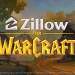 Imagem de casas virtuais exibidas dentro do jogo World of Warcraft, promovendo integração de imóveis com ambientes de jogos online.