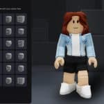 Imagem de avatar Roblox com opções de personalização de cabeças e rostos.