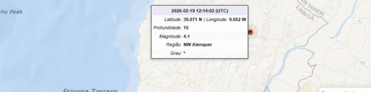 Sismo de magnitude 4,1 sentido na região de Lisboa
