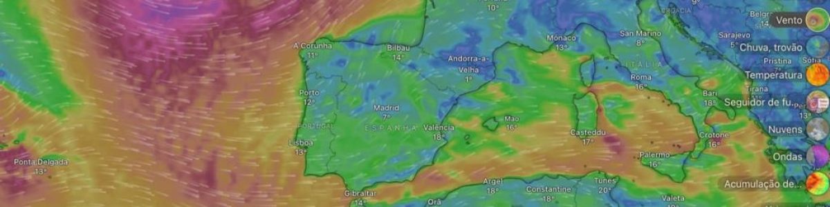 Windy: veja o estado do tempo como nunca o viu