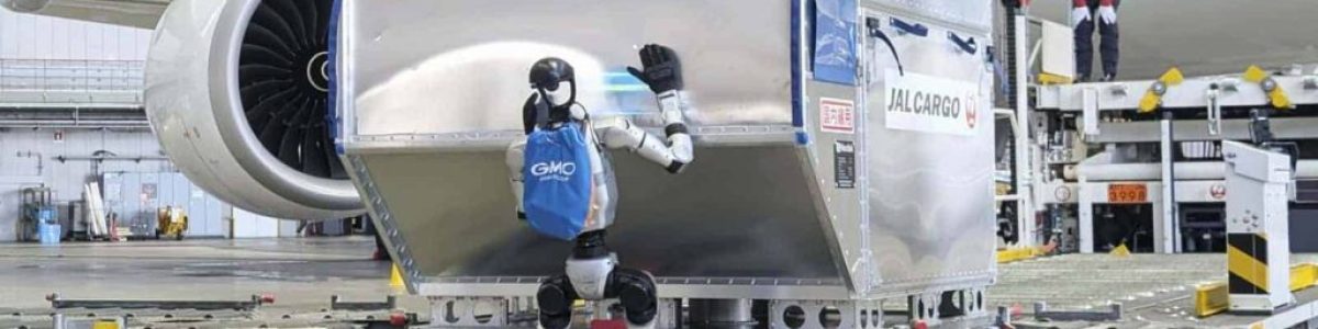 Sem trabalhadores para carregar malas, companhia aérea aposta em robôs humanoides