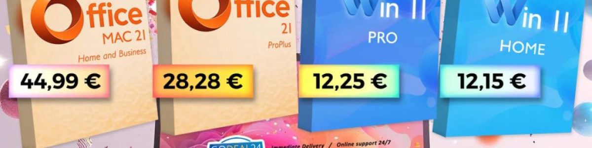 Office 2024 por 16,99€ e Windows 11 Pro por 12,25€ na Godeal24