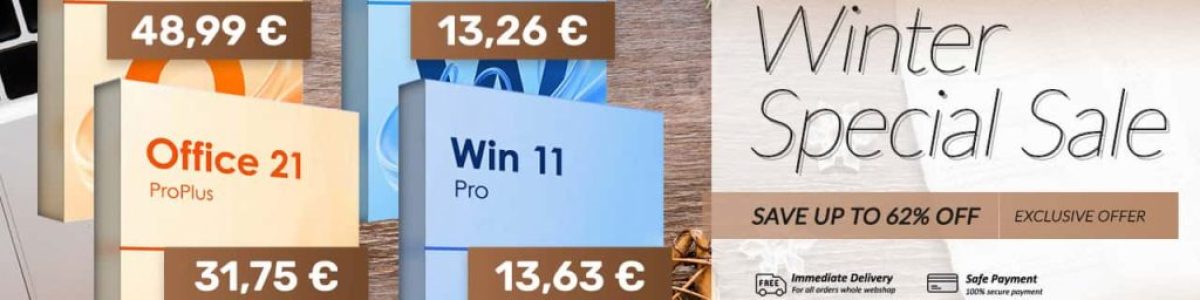Winter crazy sale da KeysFan: Windows e Office com chaves digitais desde 8,58€ (até -90%)
